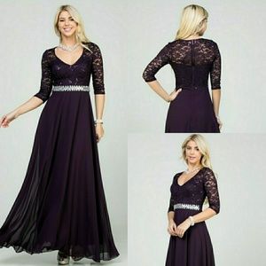 Long dress plum